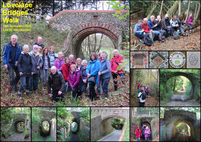 Lovelace Bridges, East Horsley, Walk - 18th November 2015